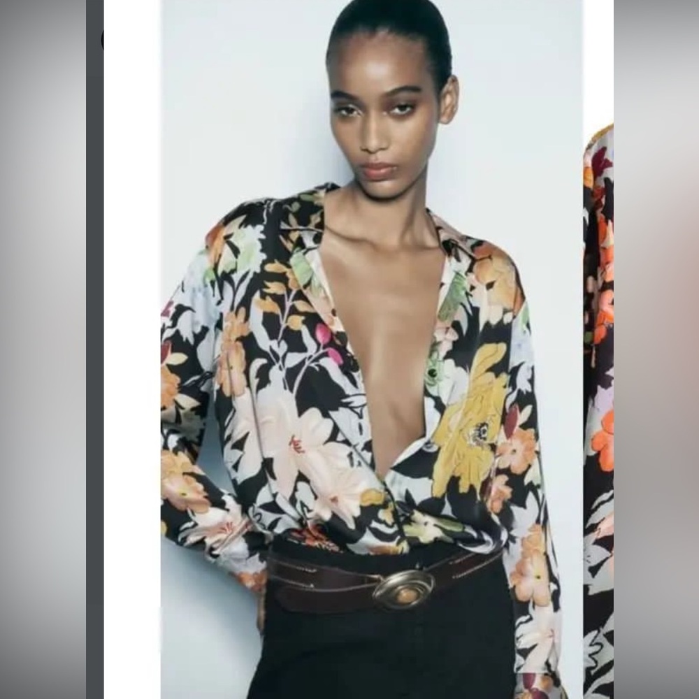 Zara Silk Effect Blouse